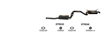 Redback Exhaust 2 1/2" Cat Back System for Ford Falcon (01/2002 - 04/2008), Fairmont (01/2002 - 04/2008) - Brixton 4x4 - Buy Online Now!